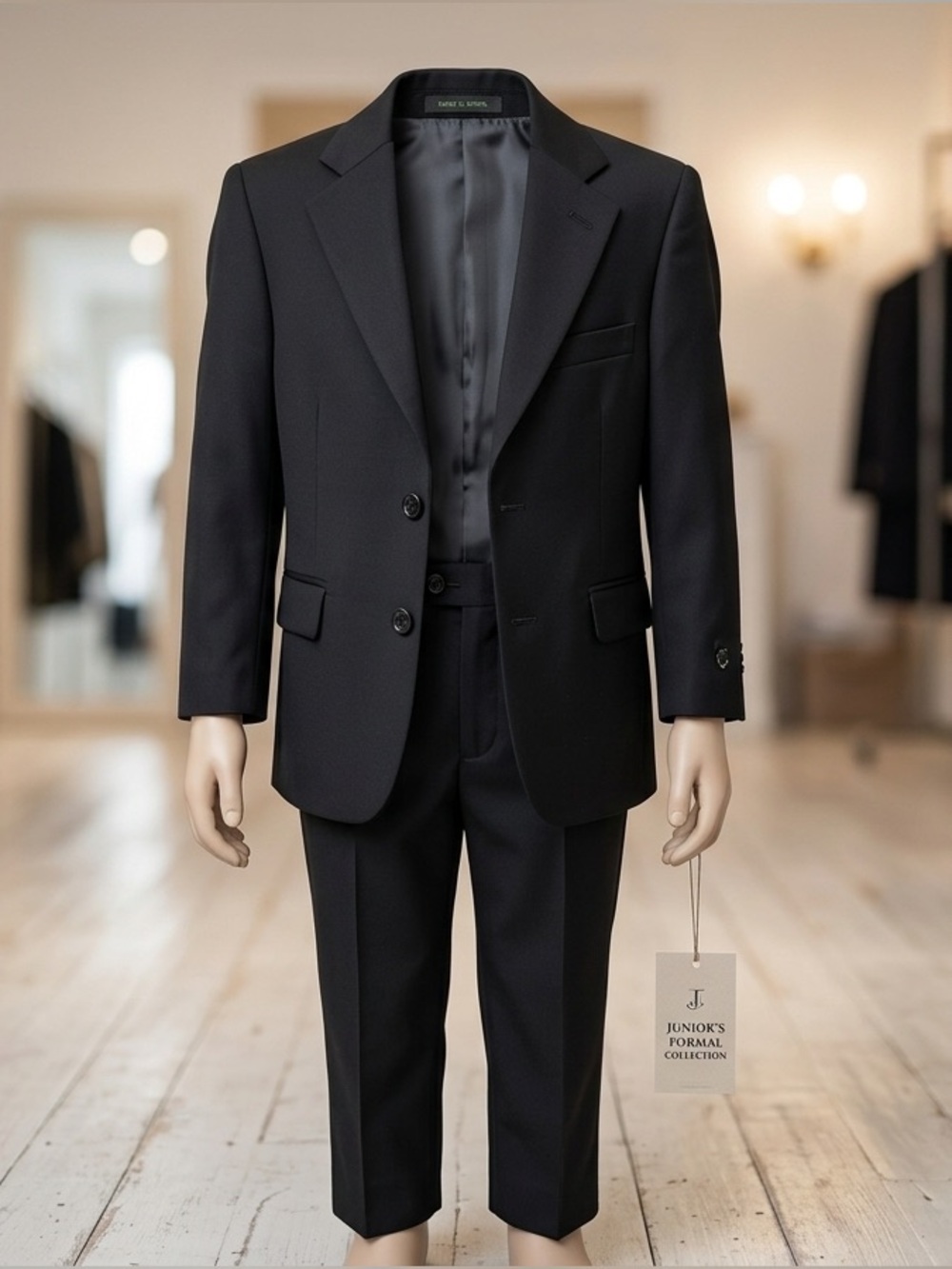 Joseph Abboud Black Boys' Two-Piece Formal Suit size 8